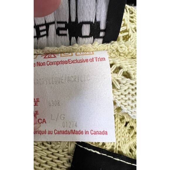 Vintage 2pc Open Lace Crochet Top & Tank Set Boho Cottagecore Country sz L - Picture 8 of 8